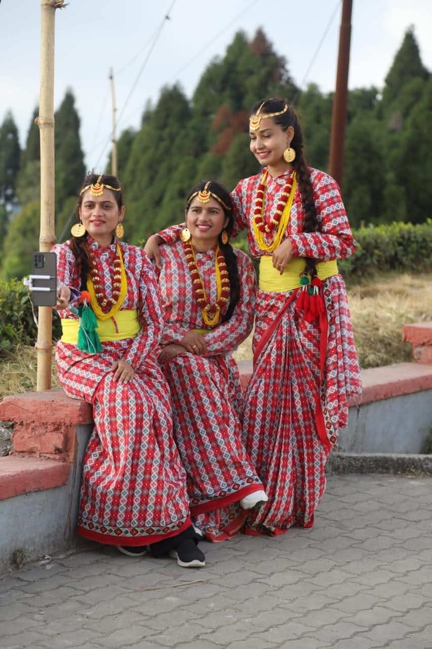 Cultural photography at Kanyam with traditional attire