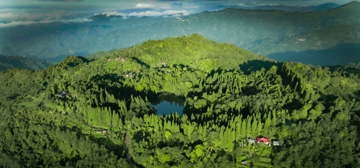 Mai Pokhari, a nine-cornered forest lake near Ilam